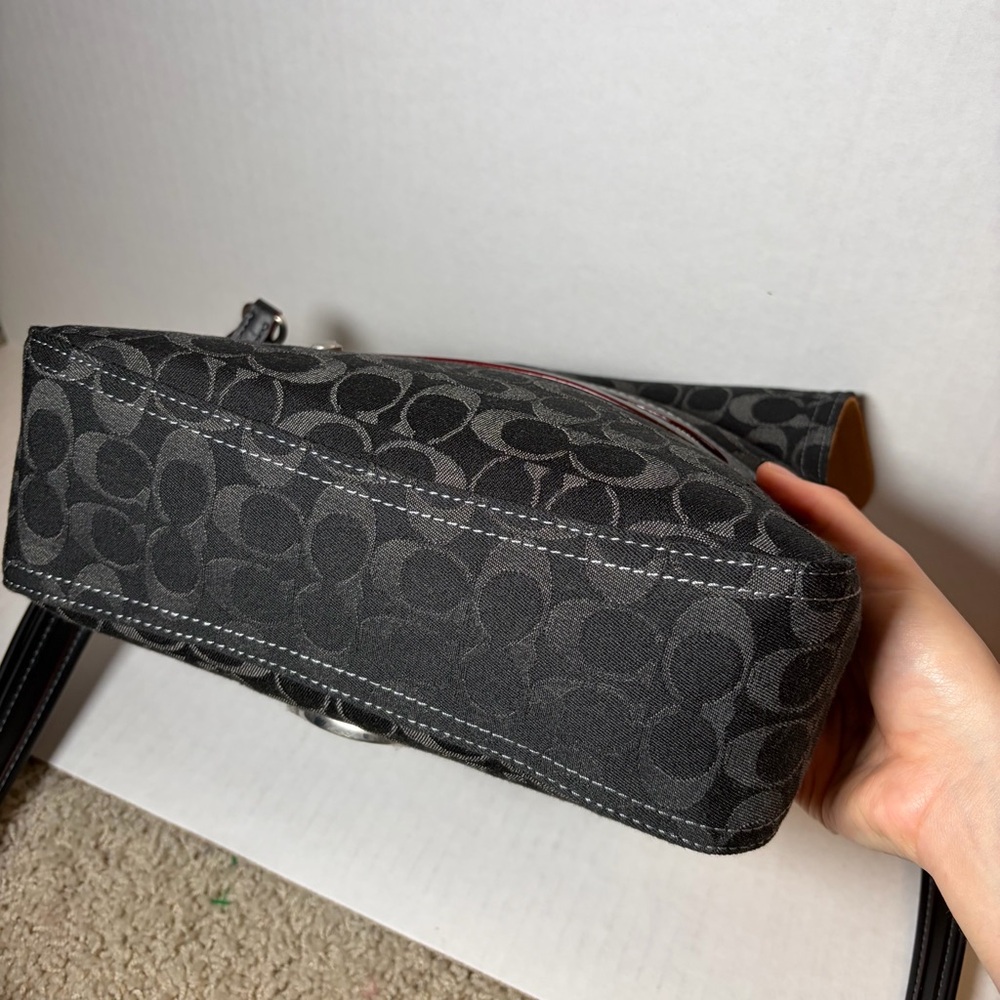 Coach black Denim Soft Tabby Shoulder Bag NEW! W/ Dustbag & All Straps - Picture 6 of 11
